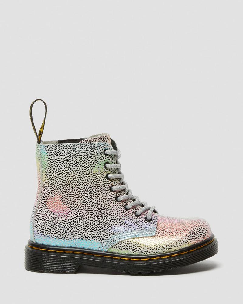 Kids' Dr Martens Toddler 1460 Pascal Iridescent Lace Up Boots Multicolor | AU 699HAP